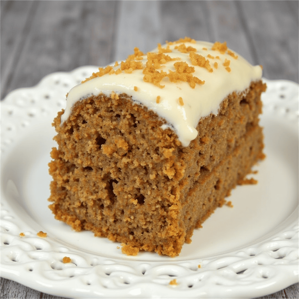 Slice of carrot cake with walnuts and cinnamon garnish, served with coffee.