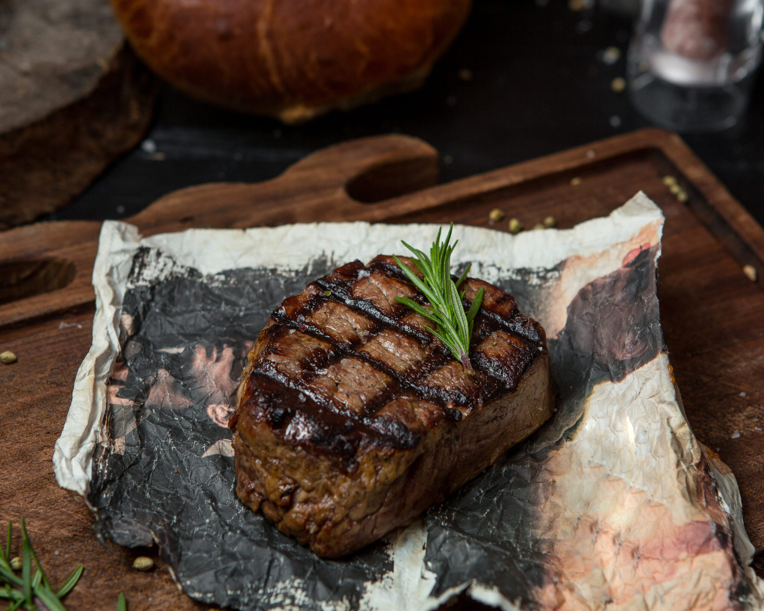 Juicy Salisbury steak patties topped with a rich mushroom gravy on a white plate.